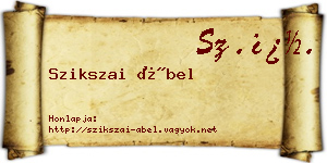Szikszai Ábel névjegykártya