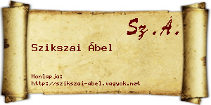 Szikszai Ábel névjegykártya